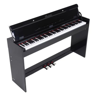 grão de madeira teclado com força de 88 teclas midi piano digital vertical